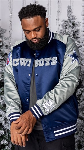 Today's Item of the Game: Outerwear! Featuring Mitchell & Ness 'Deion Sanders' Satin Jacket😮‍💨 Score yours in stores and online ➡️ dcps.co/Outerwear | Dallas Cowboys Pro Shop