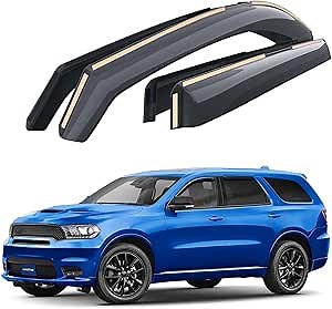 Goodyear Shatterproof in-Channel Window Deflectors for Dodge Durango 2011-2026, Rain Guards, Window Visors for Cars, Vent Deflector, Car Accessories, 4 pcs - GY007892