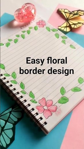 Cherry Blossoms Border Design | Simple & Elegant #floraldesign #borderdesign #easy #aesthetic