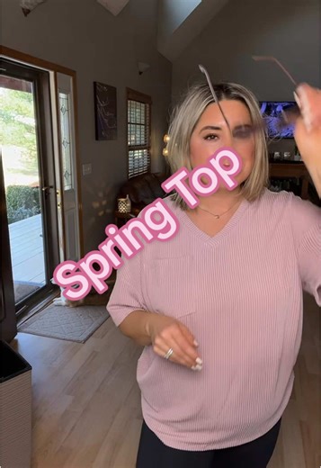 Lightweight and Ribbed! #womenstop #ribbedtop #springshirt #womensshirt #womensribbedshirt