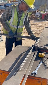 Rebar bending using modern machine #construction #reelsviralシ #installation #reels #building #rebar #casting | Construction Technology