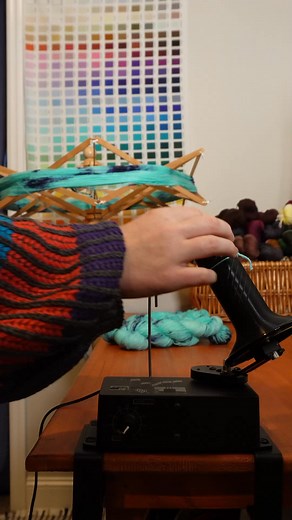 Aqua Dot had a tangle, but we got it fixed in the end! #knitting #crochet #yarnaddict #handdyedwool #huntsvillealabama #sandhillyarns #handdyedyarn | Sandhill Yarns