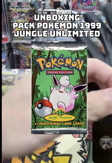 Brewek #pokemon Jungle Unlimited Heavy Pack dari tahun 1999 di LIVE Stream bulan February 2026!! Pemberani & what a Holo pull by @yh ! #pokemontiktok #pokemoncards