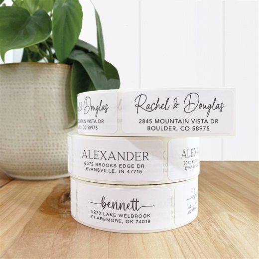 High Quality Roll Address Labels, Wedding Address Stickers, Modern & Simple Roll Labels for Mailing Invitations, Return Address Labels - Etsy