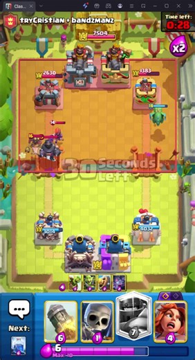 3.8 Elixir Deck in Clash Royale: Epic 2vs2 Gameplay