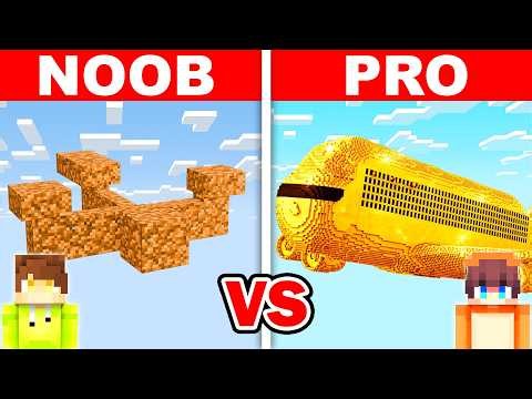NOOB vs PRO: Strongest Airplane Build Challenge in Minecraft