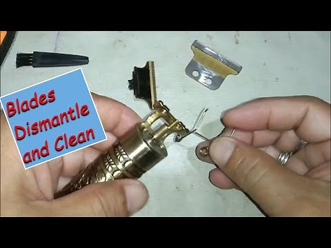 vintage t9 trimmer blades remove assemble and clean it