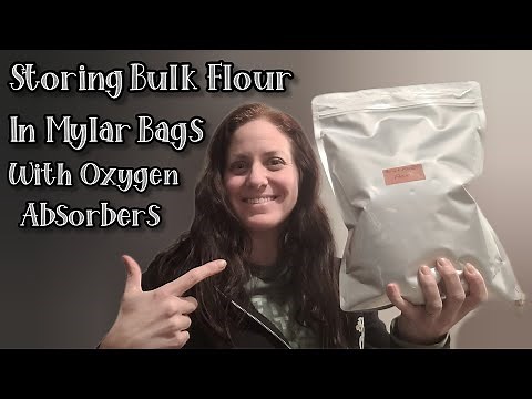 Storing Bulk Flour in Mylar with Oxygen Absorbers. #prepping #storage