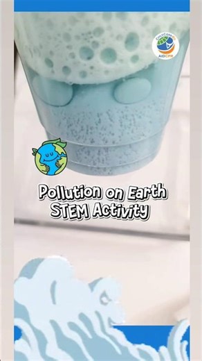 🌎 Show kids how pollution makes the #earth dirty with this STEM activity! www.linktr.ee/ChildCareEd