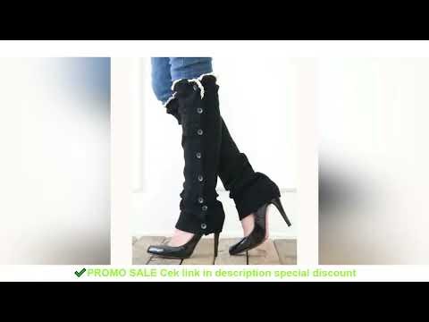 Women's Leg Guards Autumn and Winter New Lace Lace Buttons Warm Long Jk Stacking Socks Cover Boot Co