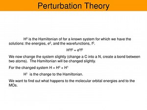Perturbation Theory - SlideServe