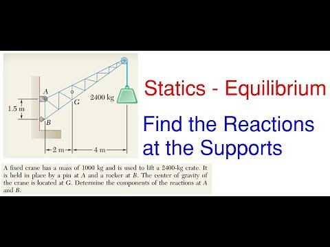 How to Find the Reactions at the Supports – Static Equilibrium of Rigid Bodies – Reaction Problem 2