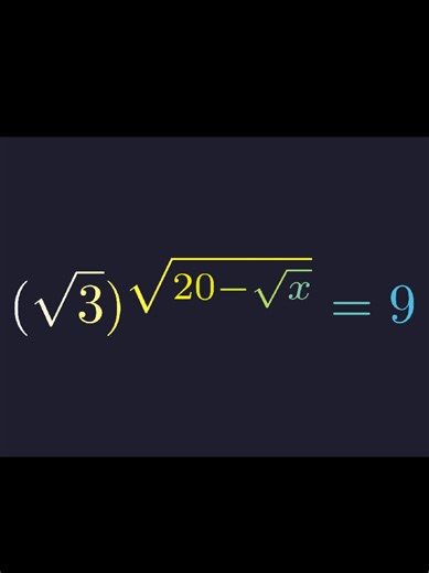 A Nested Radical Equation That Looks Impossible. #mathematics #maths #math