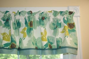Turquoise Teal Sage Floral Valance 17x54 – Bryant Industries Curtain – Yellow Green Window Topper – Farmhouse Kitchen Custom Jobs - Etsy Canada