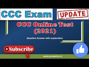 CCC Online test | CCC previous Questions with answer [CCC exam Questions]