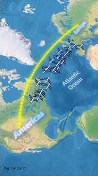 Why Planes Fly in a Straight Line Over the Atlantic ✈️😱