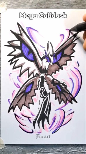 drawing stickman power summon pokemon mega Calidusk x Mega Scarmory #art #drawing #stickman