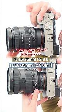 スペックが似てるソニーの広角ズームレンズ FE 16-25mm F2.8 G と FE 16-35mm F2.8 GM II どこが違う？ #sony #camera #ミラーレス