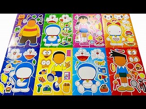 [Sticker ASMR] Decorating a Satisfying Doraemon Sticker Book ASMR ✨ 도라에몽 스티커 꾸미기 ドラえもん
