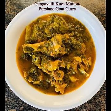 Gangavalli Kura Mutton/Purslane Goat Curry|Indian Recipes|Telangana Food Recipes
