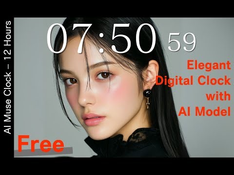 AI Muse Clock – 12 Hours | Elegant Digital Clock with AI Model