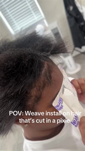 Weave Installation on Pixie Cut Hair | Baltimore Stylist