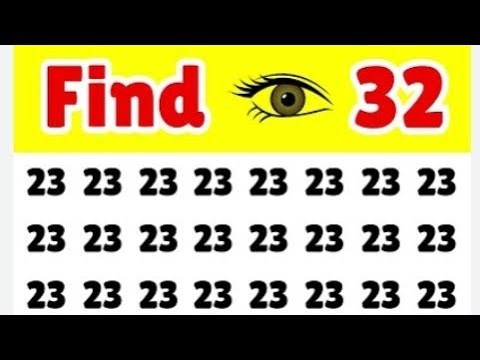 find the nomber 32 🤯 find the difference #short #viral #findthediffrence #findthenomber #puzzle