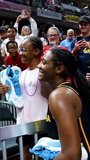 Aliyah Boston, Katie Lou Samuelson and NaLyssa Smith Gave Away Shoes to Lucky Fans | Indiana Fever