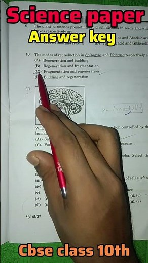 Cbse Class 10th Science paper Answer key #2025 #cbse #shorts