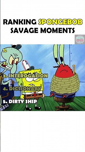 Ranking SpongeBob's Most Savage Moments 😈🔥 #spongebob #funny #memes #shorts #savage