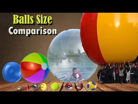 Balls Size Comparison| Small to Big Balls | Which is smallest and biggest Ball?