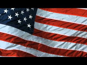 Slow Motion: American Flag Waving Close-Up