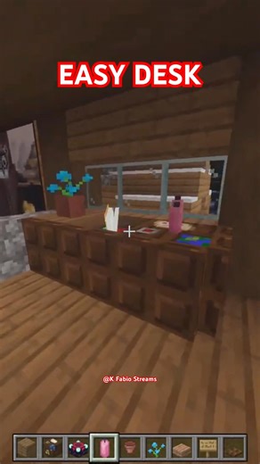 Minecraft Easy Desk Build #minecraft #minecraftbuilding #minecraftshorts #shorts #gaming #fyp #ps5