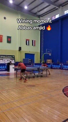 Abbas Amjad's Winning Moment in Table Tennis