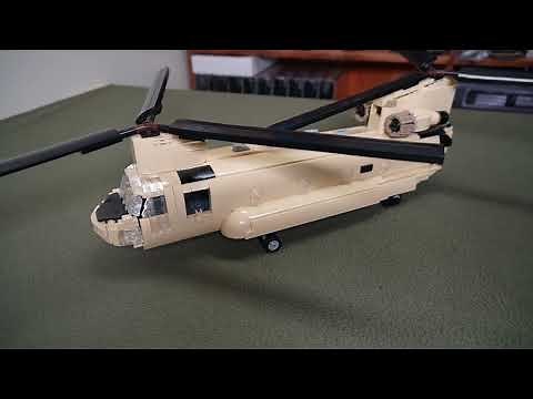 LEGO CH-47 CHINOOK HELICOPTER | BRICKDEFENSE CUSTOM LEGO DIGITAL INSTRUCTIONS, SPEED BUILD & REVIEW