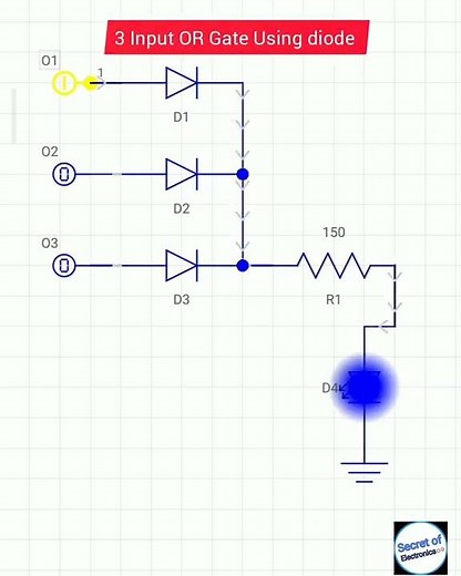 How to Make 3 Input OR Gate Using diode