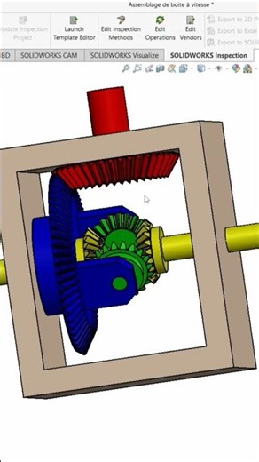 Differential Gear Box in SolidWorks ⚙️ #shorts
