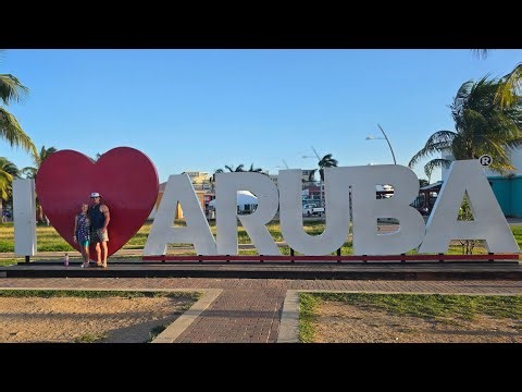 ARUBA - Sailing out of port Aruba