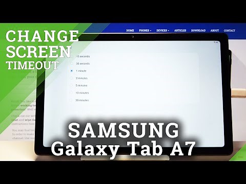 How to Change Screen Timeout in SAMSUNG Galaxy TAB A7 2020 – Display Settings