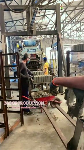 Satisfying Cement Block Making Process | Full Factory Production 🔥 #precast #cementblockmachine