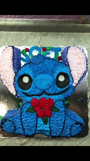 Stitch Cake for Baby Shower | Tres Leches Whipped Cream Pastel