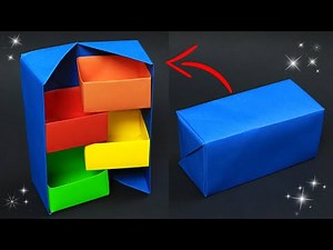 How to make Paper Secret Stepper Box | Origami Paper Secret Box