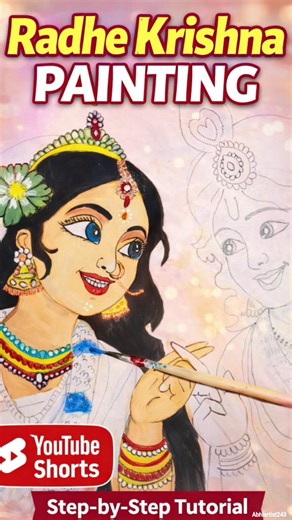 Cute 🥰 Radhe Krishna drawing Part 2 #art #youtubeshorts #krishna #ytshorts #radhekrishna #radha