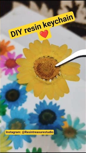 Beautiful Resin Letter Keychain with Name 💖 | Flower & Glitter Resin Art | Handmade Gift Idea