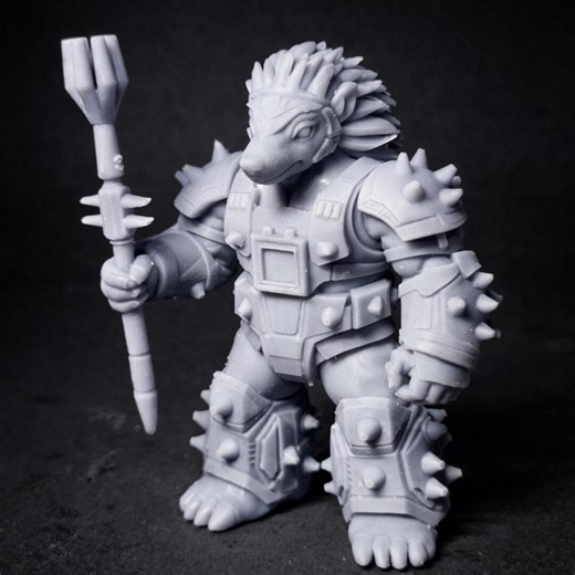 3D Printed Porcupine Warrior Figure – Resin Collectible - Etsy UK
