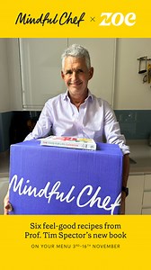1.9K views | Introducing Mindful Chef x ZOE. We know you care about keeping your gut happy and healthy. That’s why we’ve teamed up with the nutritionists at ZOE to bring you six delicious, feel-good recipes from ZOE’s Scientific Co-founder, Prof. Tim Spector’s new book, The Food for Life Cookbook. On your Mindful Chef menu 3rd - 16th November #mindfulchef #recipebox #mindfulchefxzoe #zoe #healthymadeeasy | Mindful Chef | Facebook
