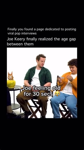 Pop Culture Interviews on Instagram: "Follow us (@popinterviews) for your daily dose of pop culture interviews 😉 Joe Keery has that wait… what? moment mid-interview when it finally hits him that Gaten’s turning one year older. The smile fades into pure disbelief as he does the math in his head, realizing his “kid” co-star is growing up way faster than expected. Cue the proud-but-existential big brother energy 😭 He laughs it off, but you can see the realization sink in—time is moving, Stranger 