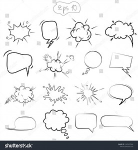 Comic Bubbles Set Transparent Background High Stock Vector (Royalty Free) 1443497666 | Shutterstock