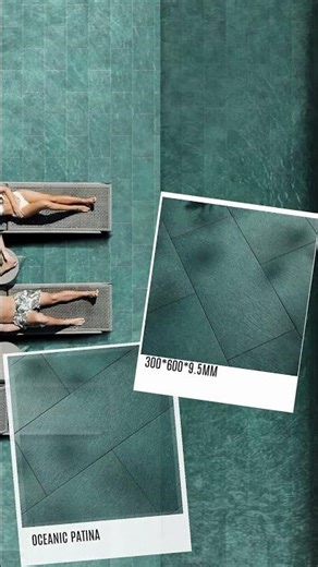 Tile or stone? How such 300x600mm over 25 patterns pool tile effects?