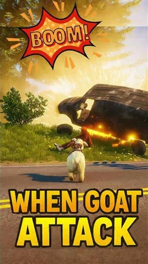 CAR BOOM! 🚗Goat Power Unleashed in |Goat Simulator 3 #EpicGoatAttack #GoatPrank #GoatShorts #viral